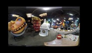 Carnaval de Nice 2018 : l&#39;univers en 360° des préparatifs à la Maison du Carnaval - Maxppp