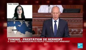 Prestation de serment de Kaïs Saïed, président tunisien : "Un moyen de se présenter aux Tunisiens"