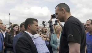 Échange de prisonniers Russie-Ukraine : le président ukrainien accueille Sentsov