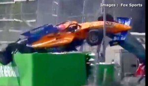 L'impressionnant vol plané d'Alex Peroni lors d'une course de Formule 3 à Monza