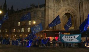 Londres : manifestants pro et anti-Brexit devant le Parlement