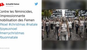 « Stop féminicide ! » : la manifestation choc des Femen au cimetière du Montparnasse à Paris