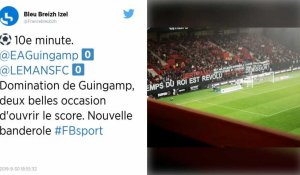 EA Guingamp : « Le temps du roi est dévolu, Desplat démission ! » : les banderoles du Kop Rouge