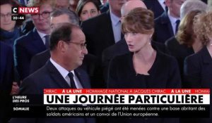 Hommage à Jacques Chirac : voilà pourquoi Carla Bruni a eu l'air si étonnée face à François Hollande - CNEWS lundi 30 septembre 2019