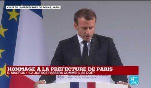 Hommage à la préfecture de police : E. Macron "soulève le voile de l'anonymat sur les quatre victimes"