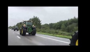 Loire-Atlantique. L'opération escargot des agriculteurs mécontents s'élance sur l'axe Nantes-Rennes