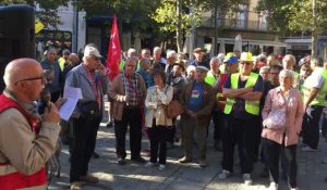 Manifestation des retraités à Carcassonne
