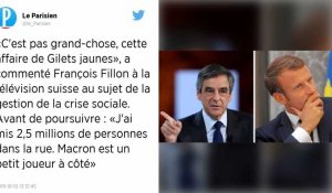 "Gilets jaunes" : Emmanuel Macron est un "petit joueur", ironise François Fillon