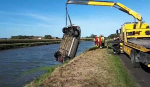 Gravelines : une voiture sans immatriculation immergée dans le canal