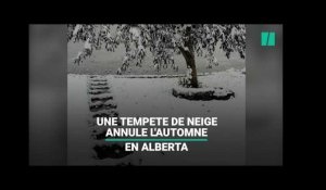 Au Canada, une tempête de neige a annulé l&#39;automne