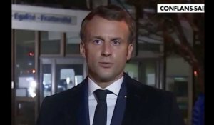 Emmanuel Macron à Conflans-Sainte-Honorine : "Ils ne passeront pas, ils ne nous diviseront pas" (vidéo)