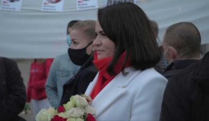 Danemark: Svetlana Tikhanovskaïa participe à une manifestation à Copenhague