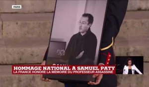 Hommage national.à Samuel Paty : la Marseillaise retentit à la Sorbonne suivi d'une minute de silence