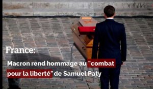 France: Macron rend hommage au "combat pour la liberté" de Samuel Paty