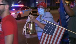 Des supporters de Trump célèbrent sa victoire en Floride