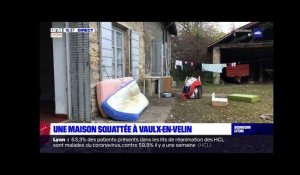 Une maison squattée à Vaulx-en-Velin
