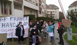 Ségur de la santé : manifestation de salariées de l’APF-France handicap à Troyes