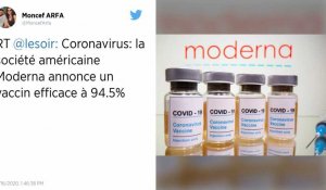 Covid-19 : le labo américain Moderna annonce que son candidat vaccin est efficace à 94,5 %