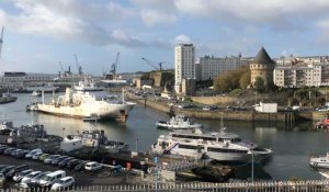 Brest. Levée du pont de Recouvrance lundi 26 octobre 2020