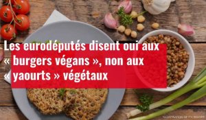 Les eurodéputés disent oui aux « burgers végans », non aux « yaourts » végétaux