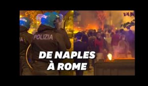 Affrontements à Rome entre manifestants d'extrême droite anti-couvre-feu et police