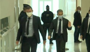 Affaire des "écoutes" : arrivée de Nicolas Sarkozy au tribunal