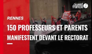 Rennes. Covid-19. 150 profs et parents manifestent devant le rectorat