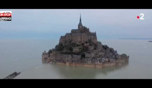 Le Mont-Saint-Michel redevient une île le temps d’une marée (vidéo)