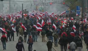 Pologne: manifestation d'extrême droite à Varsovie pour le jour de l'indépendance