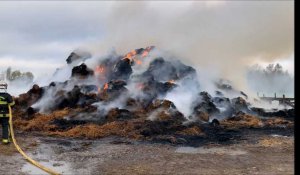 Wandignies-Hamage : plusieurs tonnes de paille sont parties en fumée