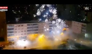 Les images impressionnantes de l’attaque d’un commissariat aux mortiers d’artifice (vidéo)