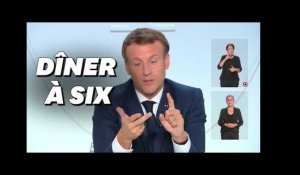Covid : Macron demande d'appliquer la "règle des 6" lors des réunions privées