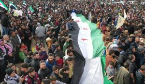 Syrie: manifestation à Idleb pour marquer le 10e anniversaire de la "révolution"
