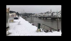 Il neige en Loire-Atlantique comme ici à Pornic… C’est beau mais dangereux : prudence sur les routes
