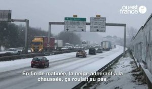 VIDEO. La neige rend difficiles les conditions de circulation à Saint-Nazaire