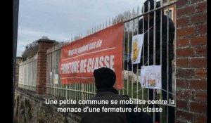VIDÉO. Mobilisation contre la menace d'une fermeture de classe à Courtonne-la-Meurdrac 