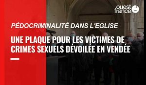 VIDÉO.  Une plaque pour les victimes de crimes sexuels dévoilée en Vendée
