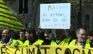 "Gilets jaunes": début de la manifestation de l'acte 22 à Paris