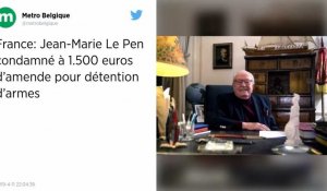 Jean-Marie Le Pen condamné à 1 500 euros d'amende pour détention illégale d'armes à feu