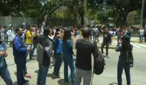 Manifestation d'étudiants vénézuéliens contre le gouvernement de Maduro