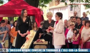 L'émission "Affaire Conclue" diffusée sur France 2 en tournage à la foire de l'Isle-sur-la-Sorgue
