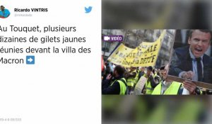 Le Touquet. Environ 80 Gilets jaunes devant la villa du couple Macron