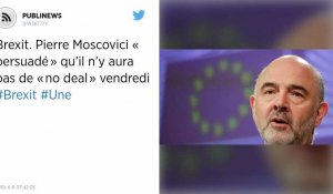 Brexit. Pierre Moscovici « persuadé » qu'il n'y aura pas de « no deal » vendredi