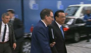Sommet UE-Chine: arrivée du Premier ministre chinois Li Keqiang