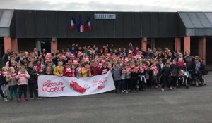 Parcours du coeur scolaire de 230 élèves à Aire-sur-la-Lys