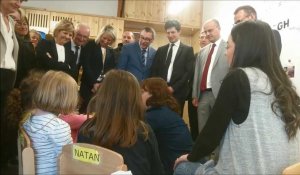 Arras : le Ministre de l'Education nationale, Jean-Michel Blanquer en visite au pole éducatif du Val de Scarpe 