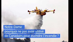 Incendie de Notre-Dame : pourquoi utiliser des Canadairs était une mauvaise idée