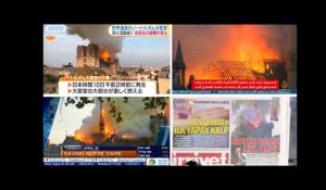 L&#39;incendie à Notre-Dame en mondiovison sur toutes les chaines de télévision