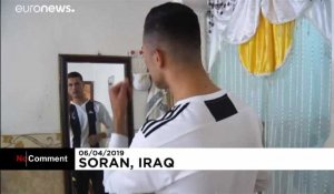 Un sosie de Cristiano Ronaldo en Irak