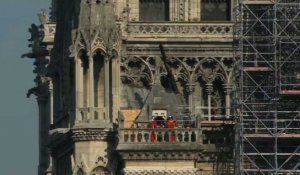 Notre-Dame: suite des travaux de consolidation après l'incendie